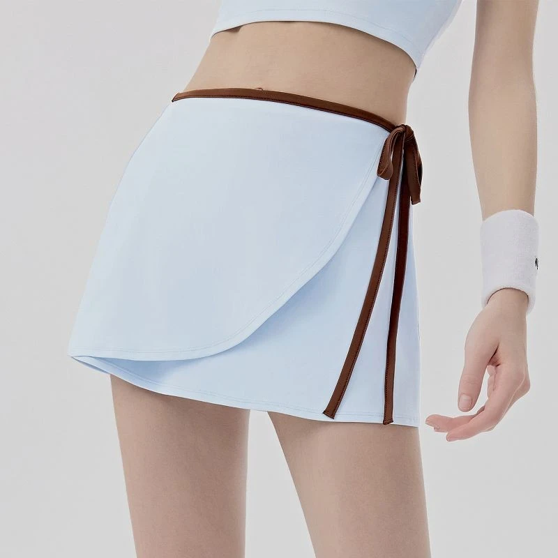Contrast-Color Trim Hip-Covering Tennis Skirt suppliers